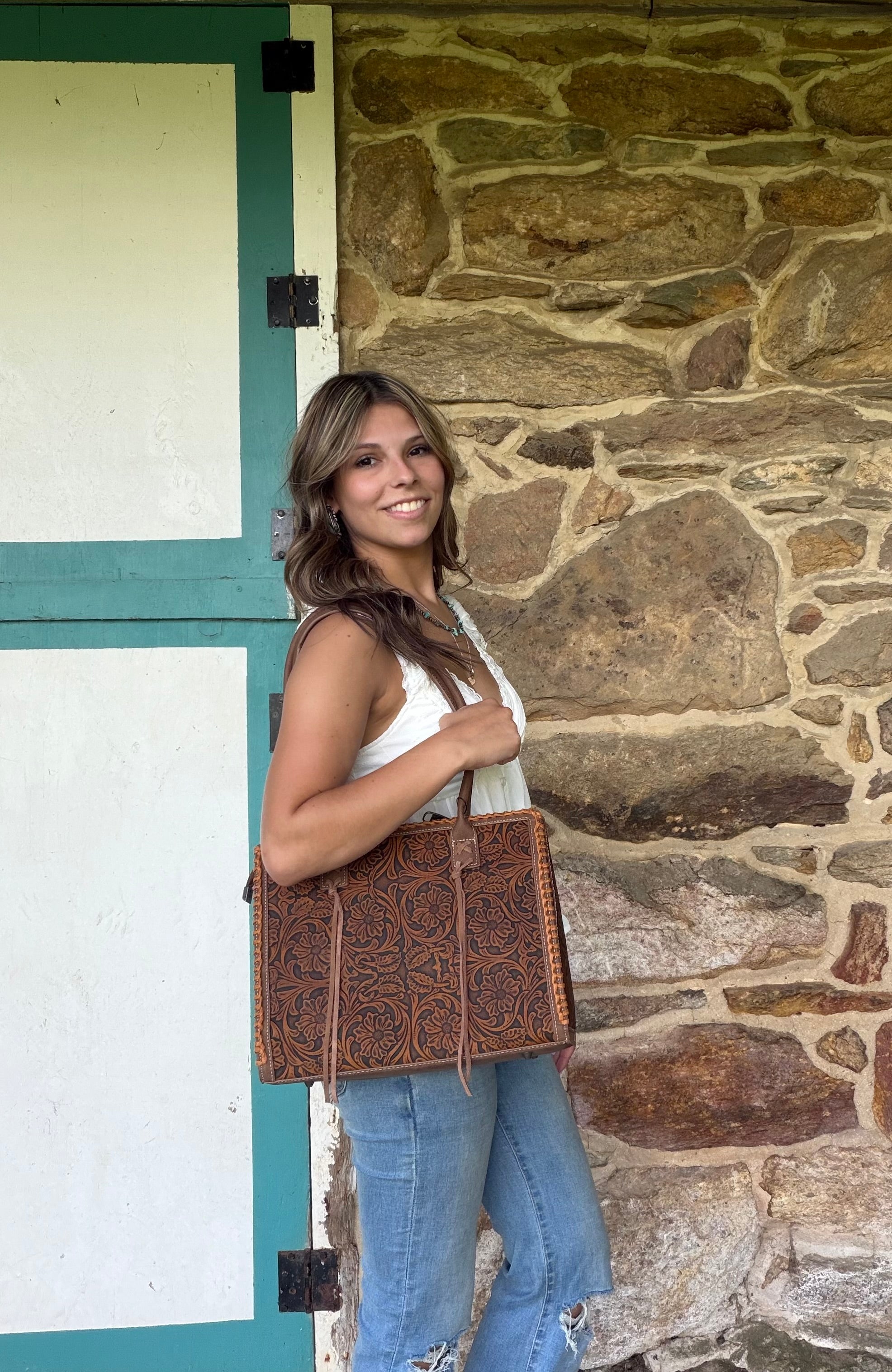 Wrangler Tooled Conceal Carry Tote