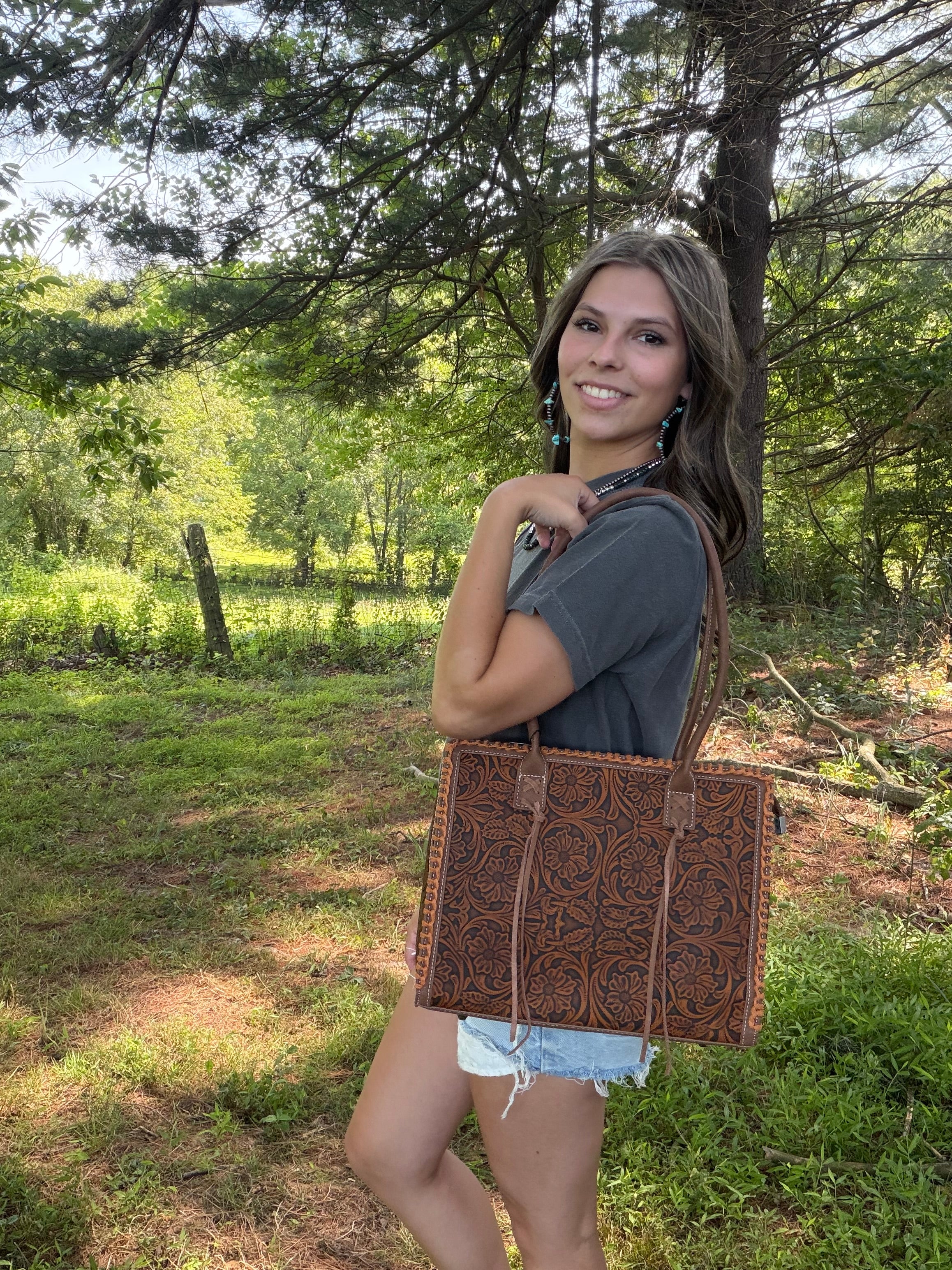 Wrangler Tooled Conceal Carry Tote