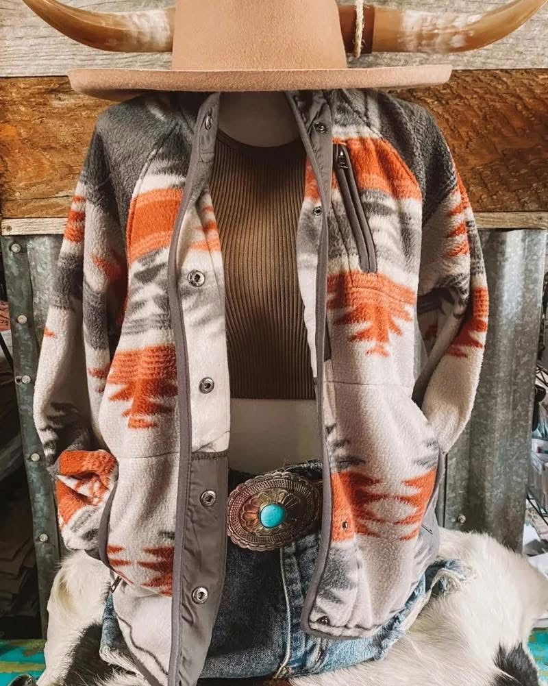 Aztec Fleece Button Down
