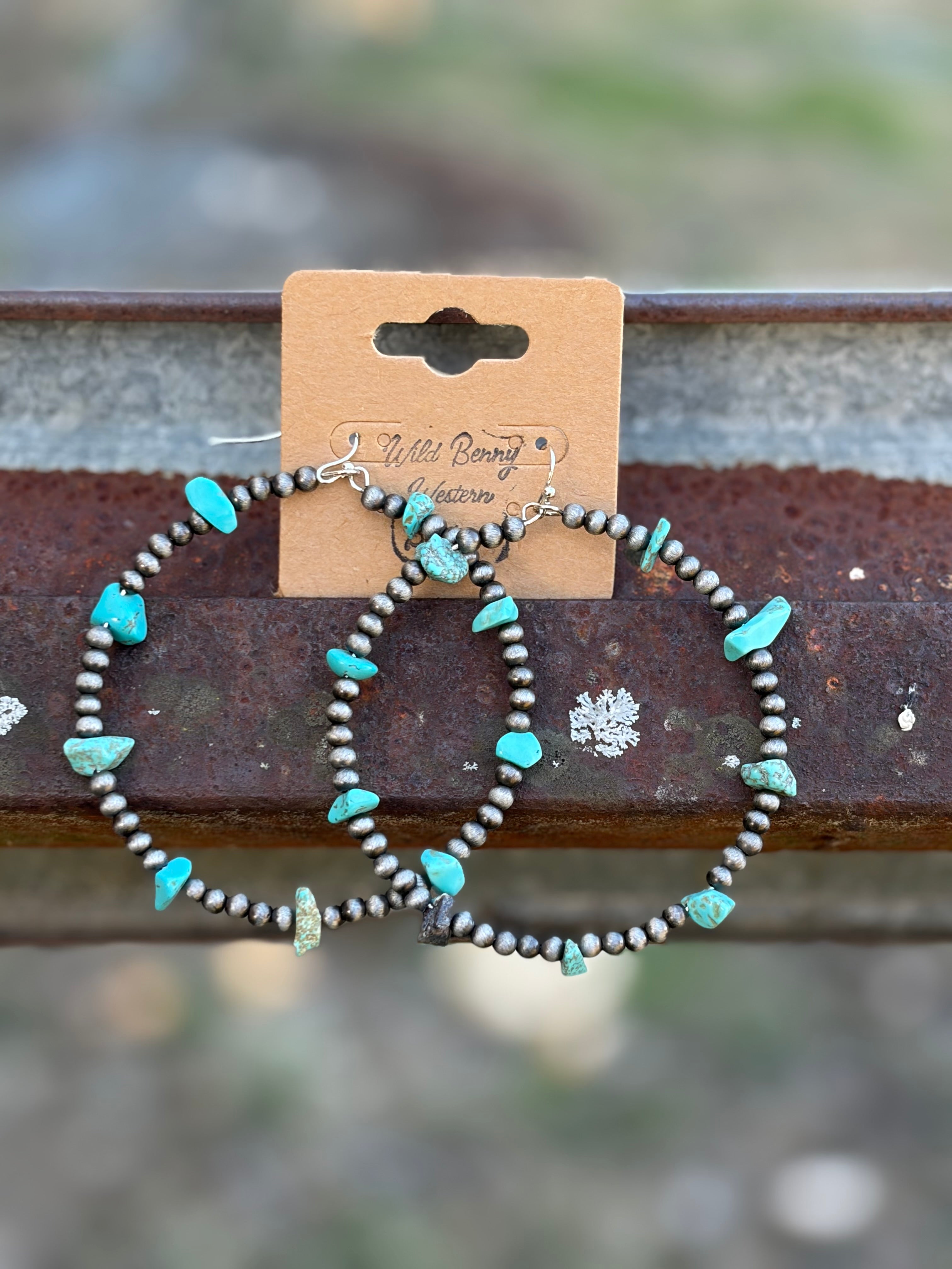 Turquoise chip Earrings