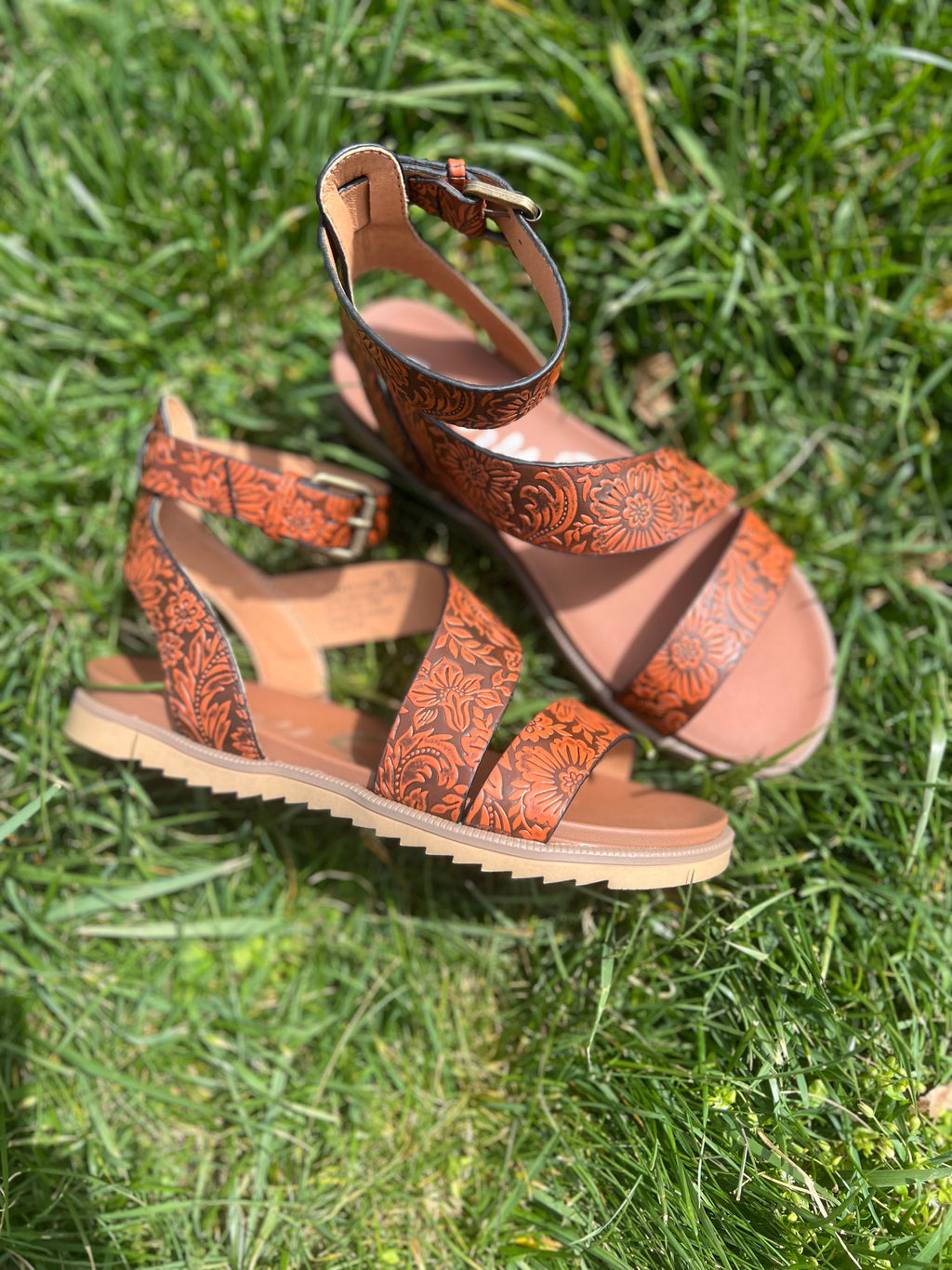 Tooled Strappy Sandal