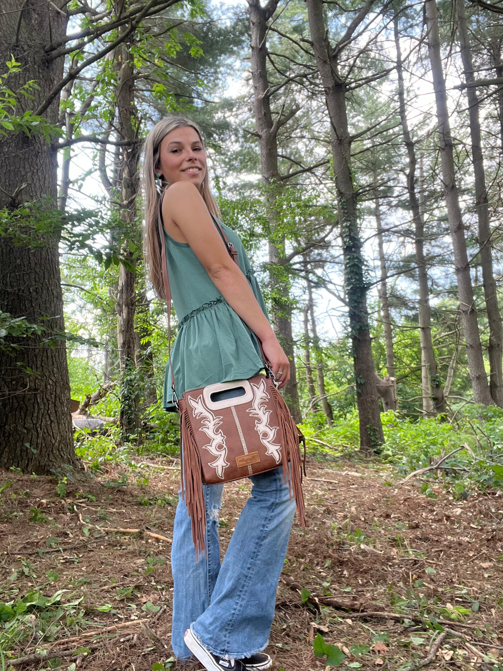 Green Ruffle Tank