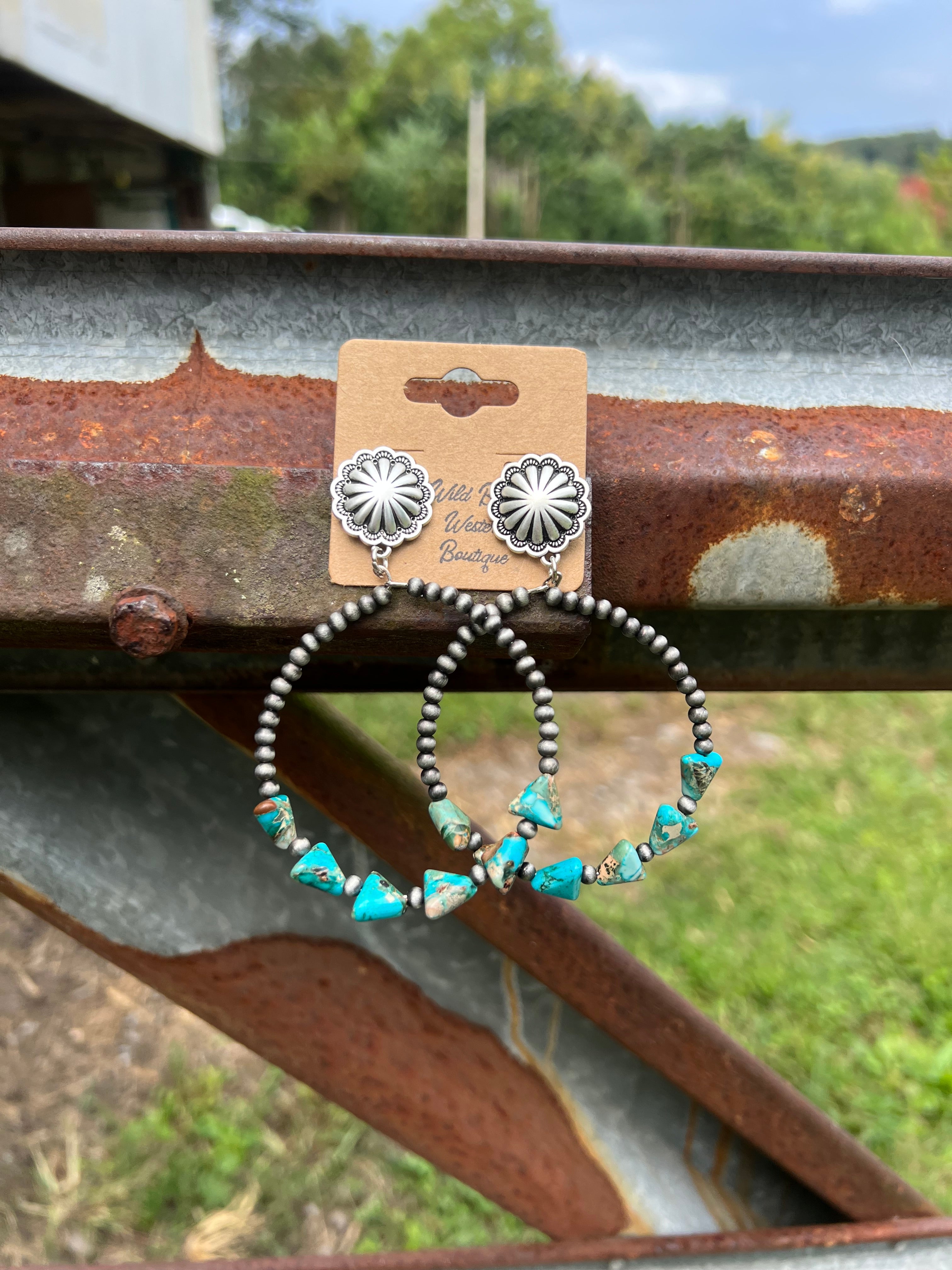 Arrowhead Turquoise Post Earrings