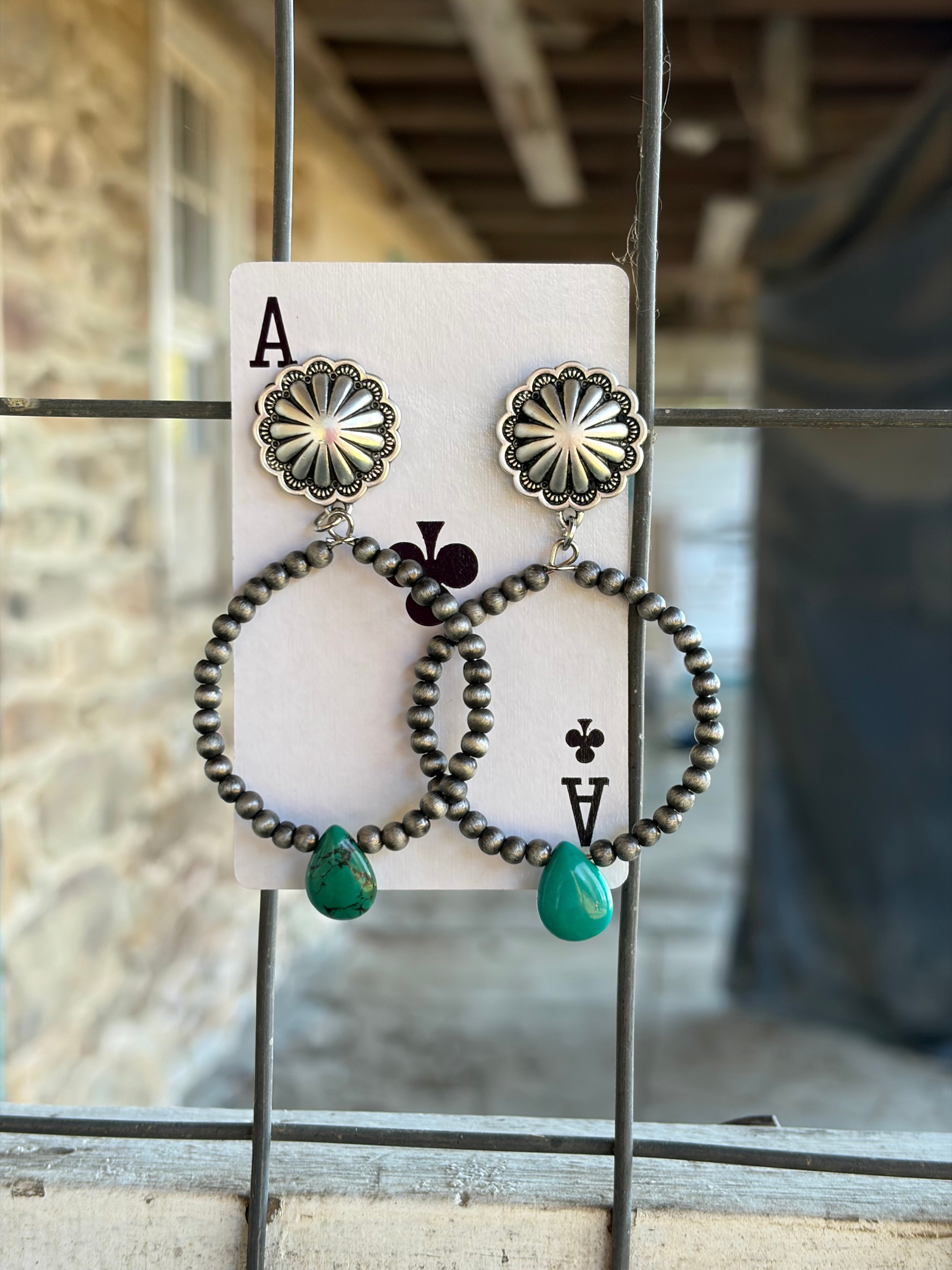 Navajo Turquoise Hoop