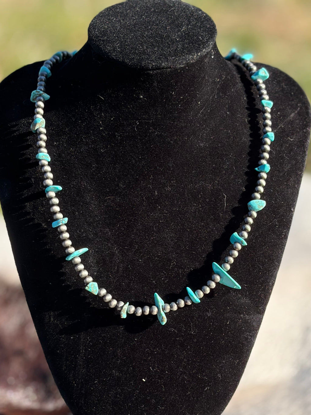 Navajo Turquoise Chip Necklace
