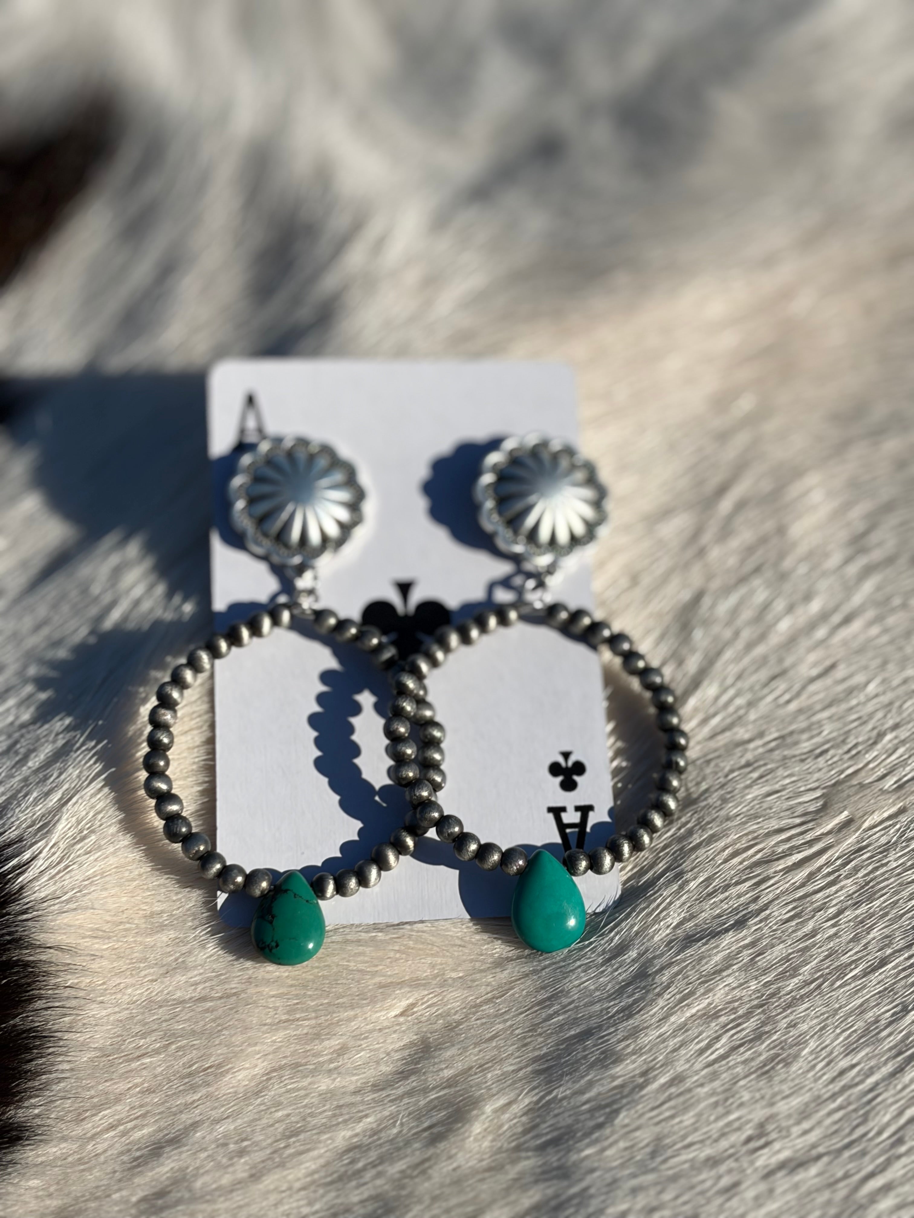Navajo Turquoise Hoop