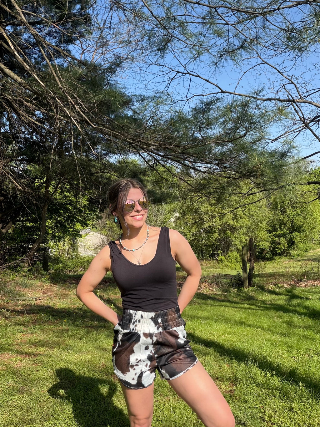 Cow Print Shorts