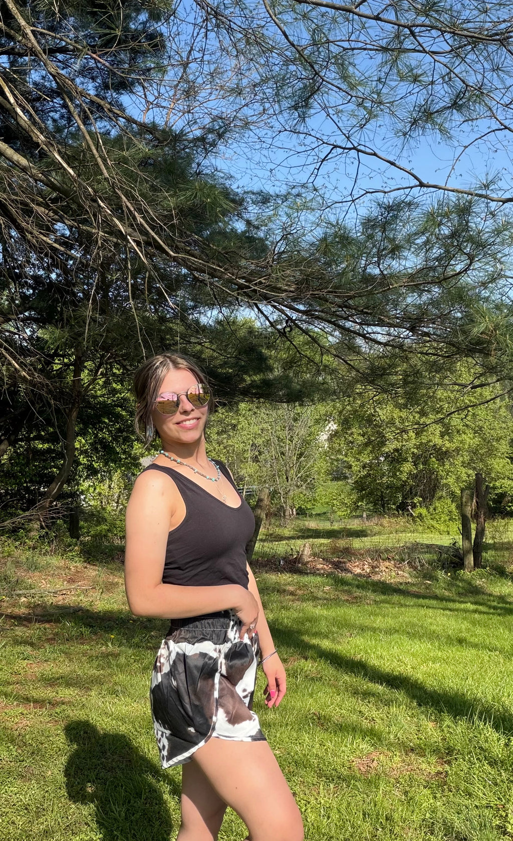 Cow Print Shorts