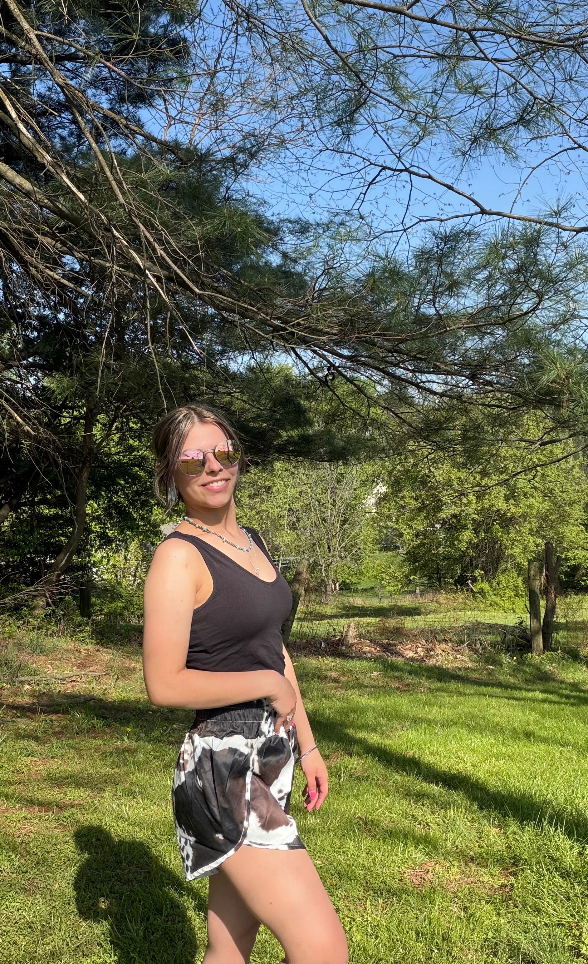 Cow Print Shorts