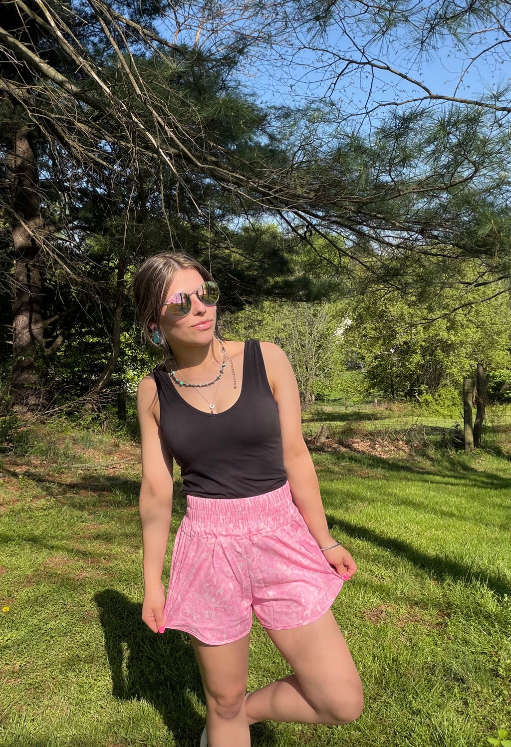 Pink Camo Shorts