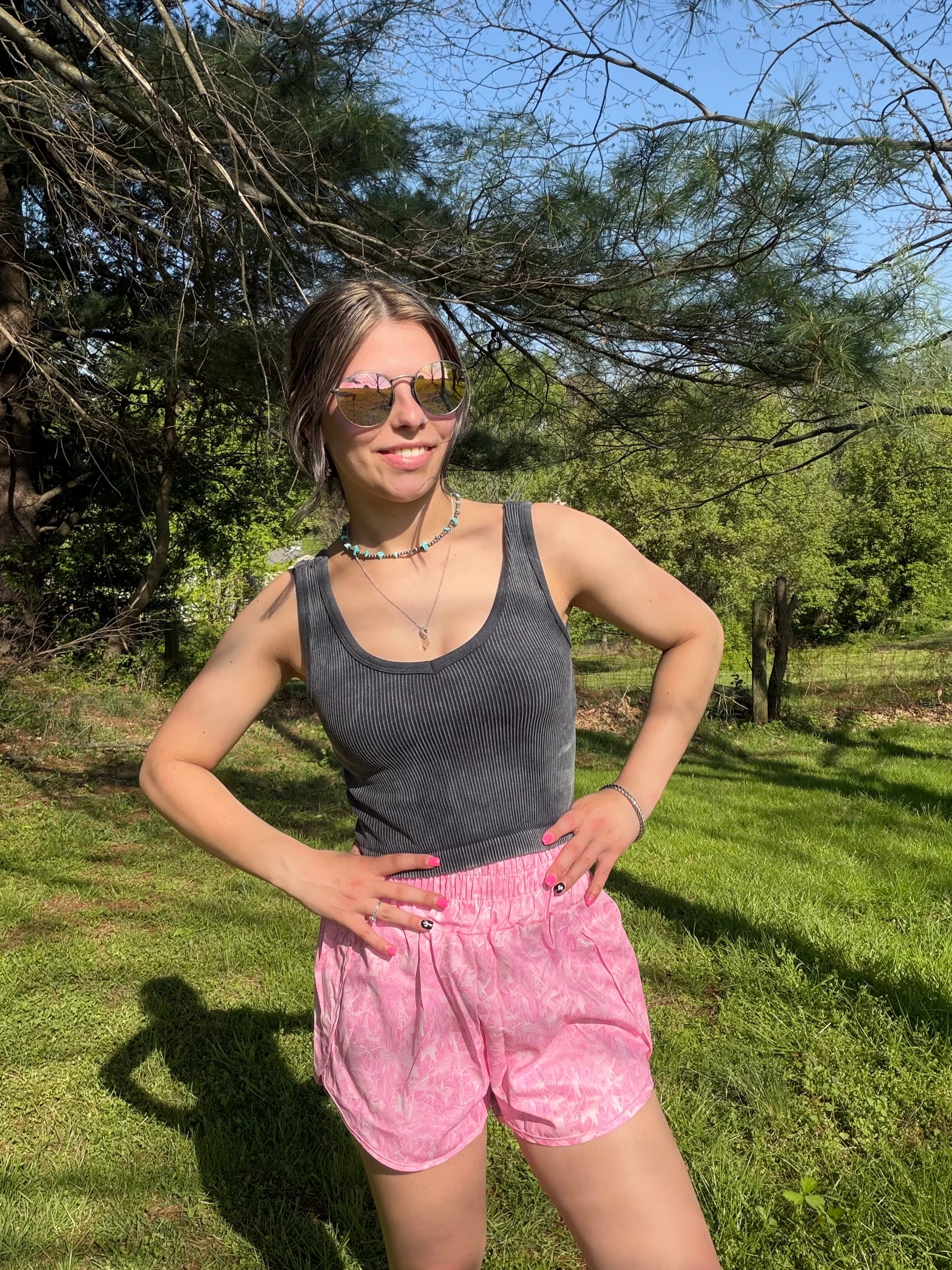 Pink Camo Shorts
