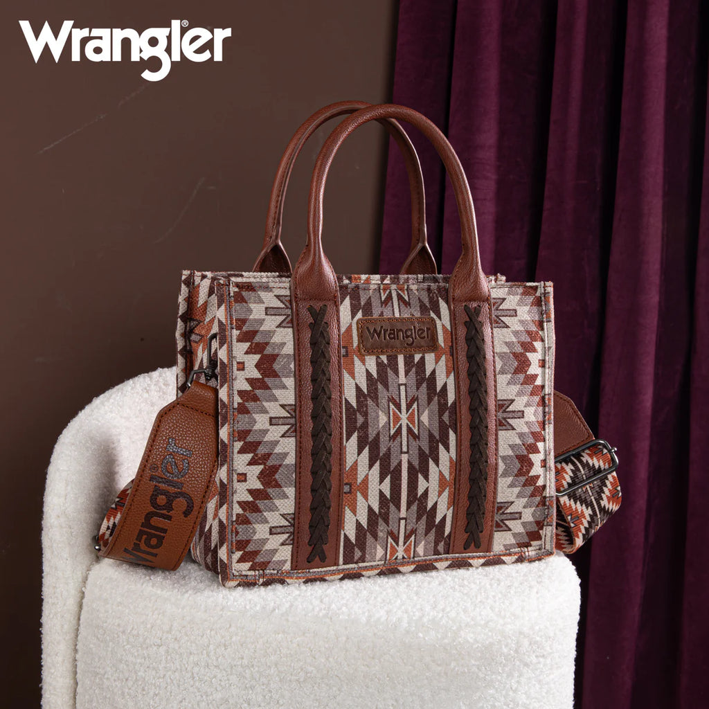 Wrangler Brown Aztec Tote