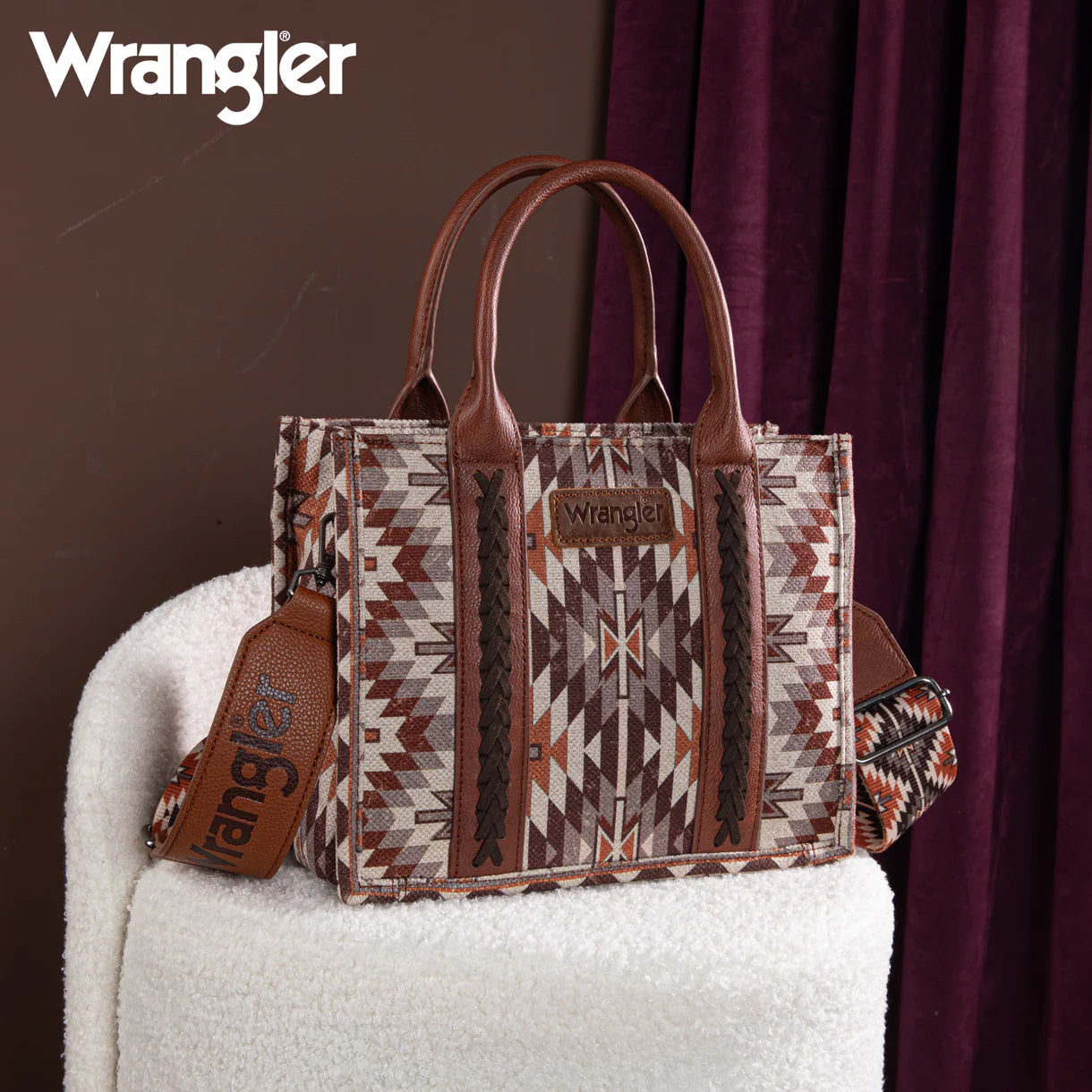 Wrangler Brown Aztec Tote