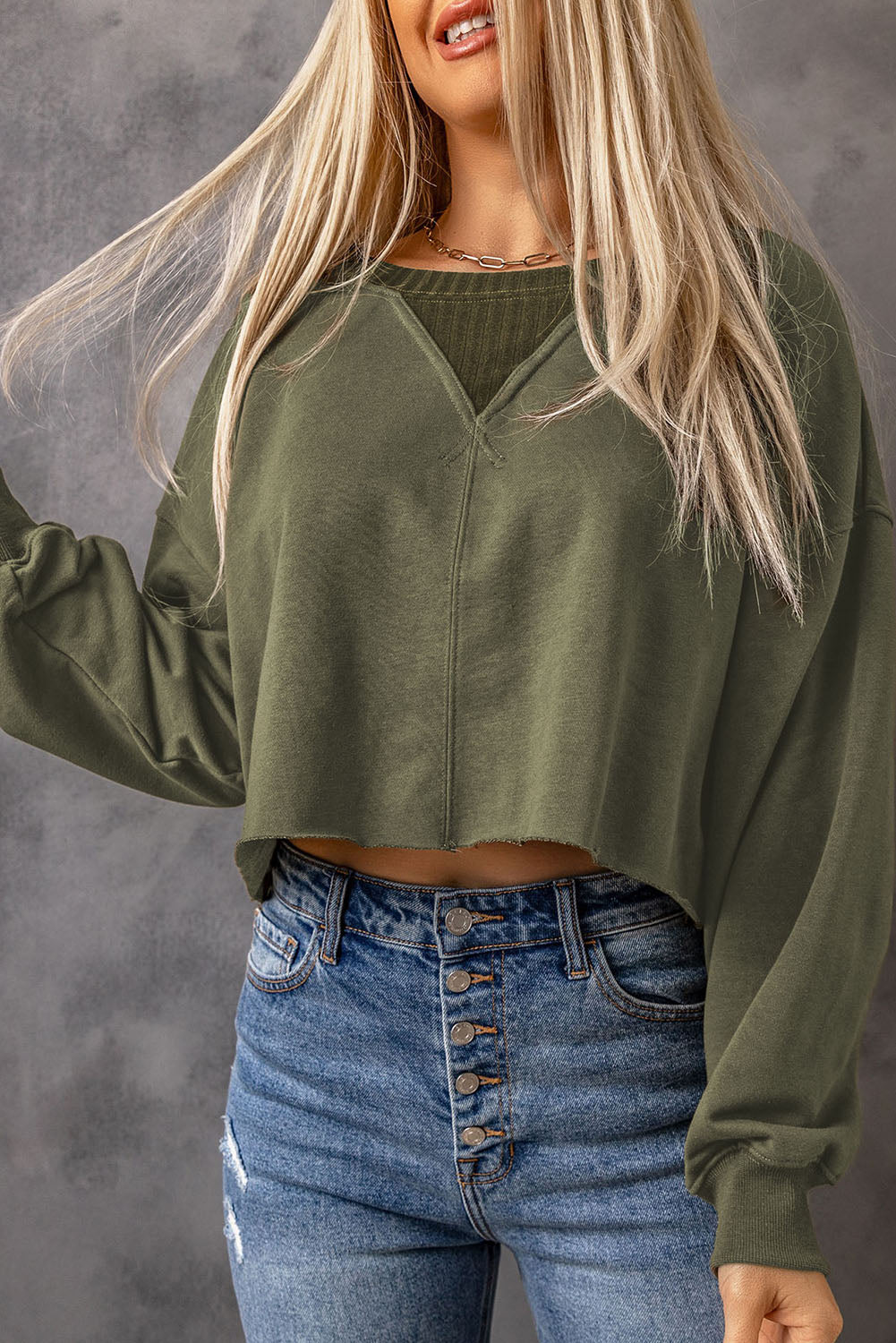 Green Crop Top